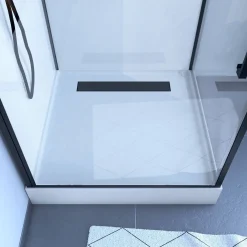 Brico Aurlane Douchecabine Indus2 90X90X215Cm Vierkant Zwart/Wit Sale