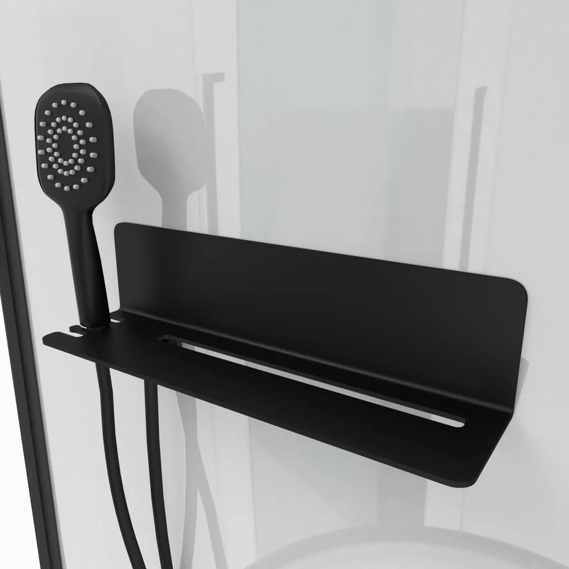 Brico Aurlane Douchecabine Indus2 Xxl 85X160X215Cm Rechthoekig Zwart/Wit New