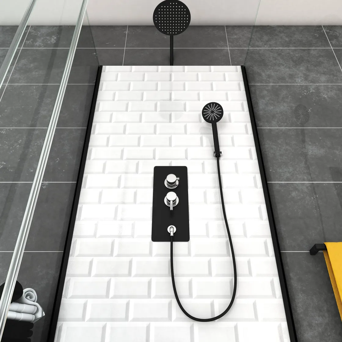 Brico Aurlane Douchecabine Metro 80X80X219-230Cm Vierkant Outlet