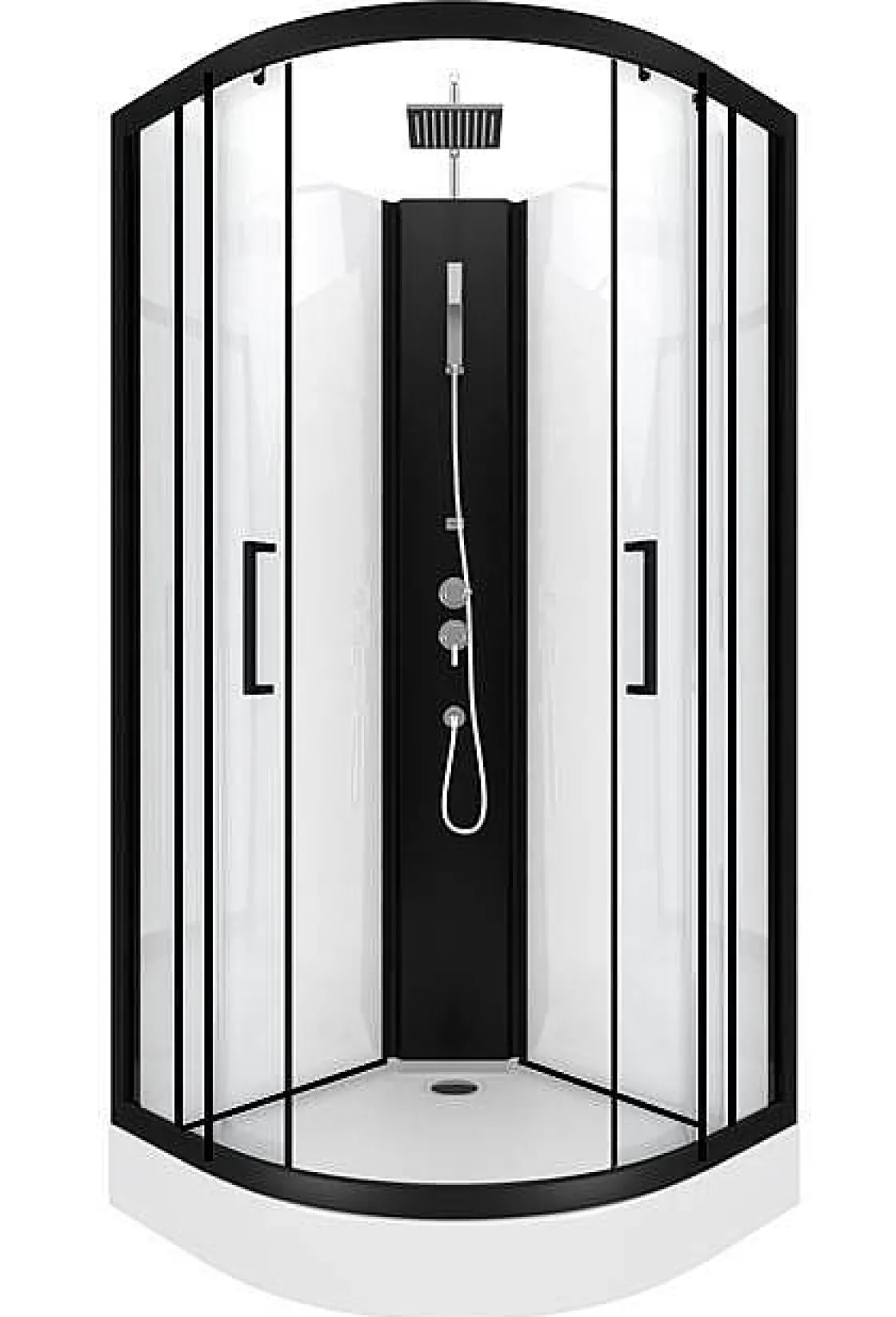 Brico Aurlane Douchecabine Pepper 2 Zwart 85X85X230Cm Outlet