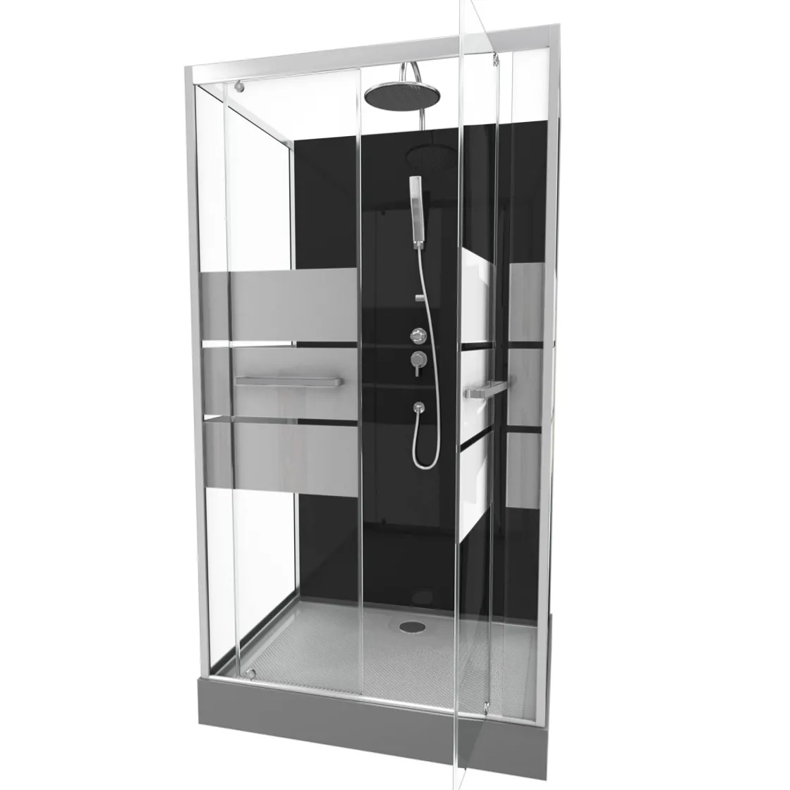 Brico Aurlane Douchecabine Study Chroom 110X80Cm New