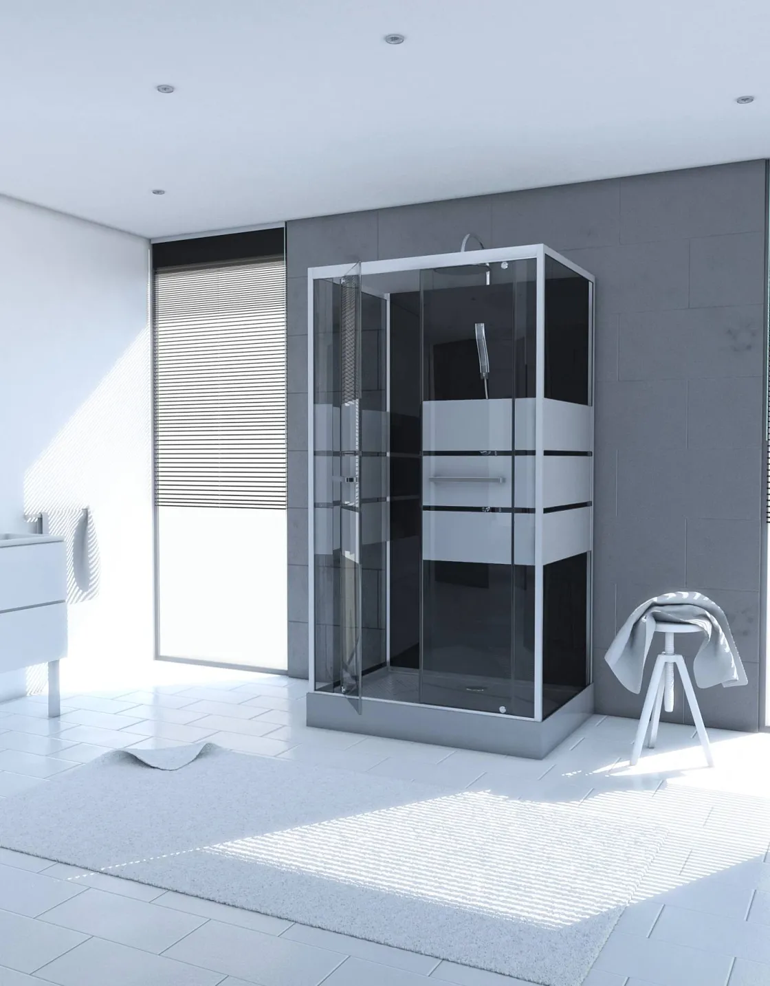 Brico Aurlane Douchecabine Study Chroom 110X80Cm New