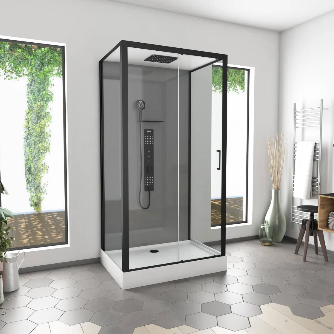 Brico Aurlane Douchecabine Trendy 80X110X215Cm Grijs Best