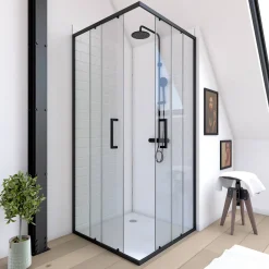 Brico Aurlane Douchedeuren Factory Vierkant 90X90X200Cm Zwart Best