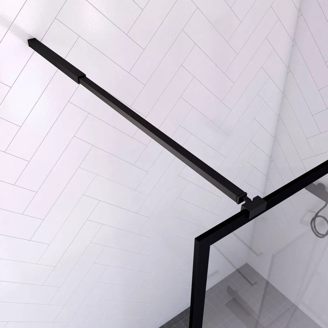 Brico Aurlane Douchewand Dark Edge 140X200Cm 6Mm Zwart Sale