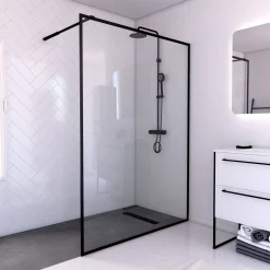 Brico Aurlane Douchewand Dark Edge 140X200Cm 6Mm Zwart Sale