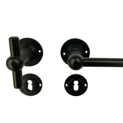 Avenue Deurkruk Rond Rozet Muze Mat Zwart-Brico Sale