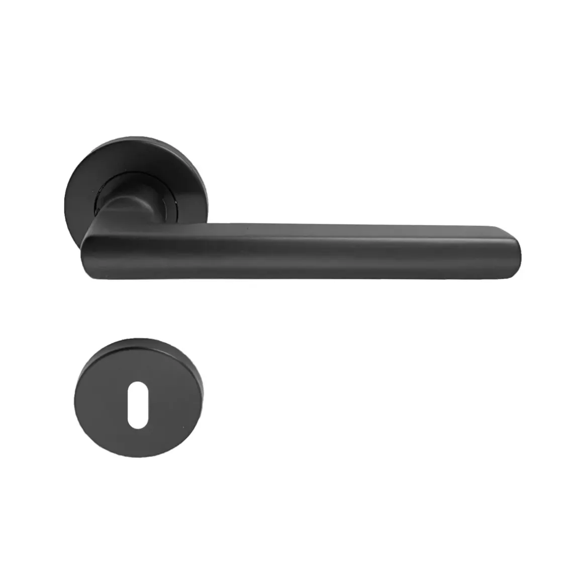 Avenue Deurkruk Rond Rozet Sven Rvs/Zwart-Brico Best