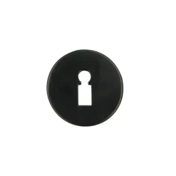 Avenue Rond Rozet Verdekt Aluminium Sleutelgat 2 Stuks Zwart-Brico