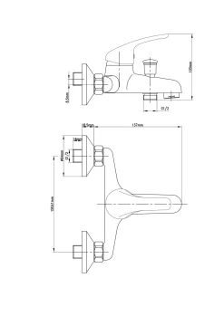 Brico Baseline Badmengkraan Chroom 15Cm Clearance