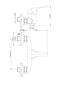 Brico Baseline Douchemengkraan Chroom 15Cm New
