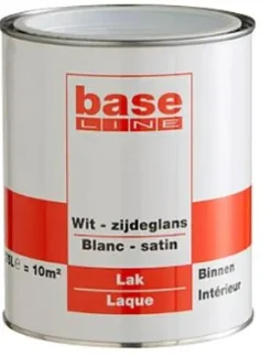 Baseline Solventgedragen Lak Zijdeglans Wit 2,5L-Brico Discount