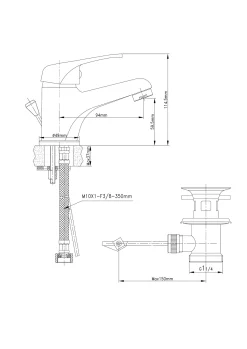 Brico Baseline Wastafelmengkraan Laag Chroom Hot