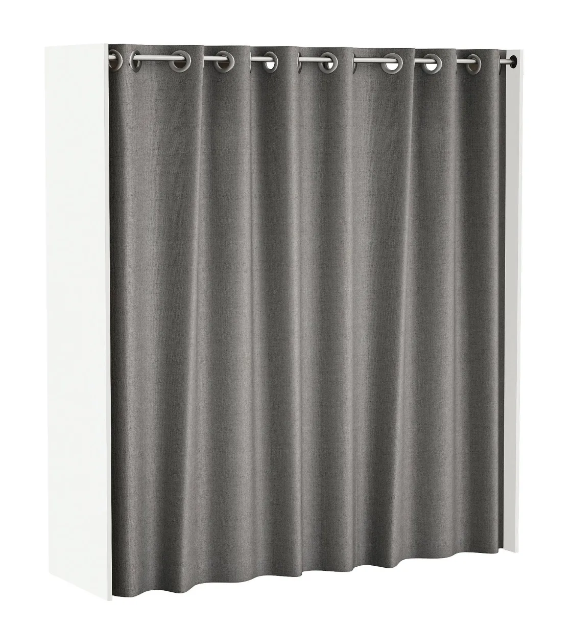 Brico Belfurn Uitschuifbare Dressingkast Chicago Met Gordijn Wit Sale