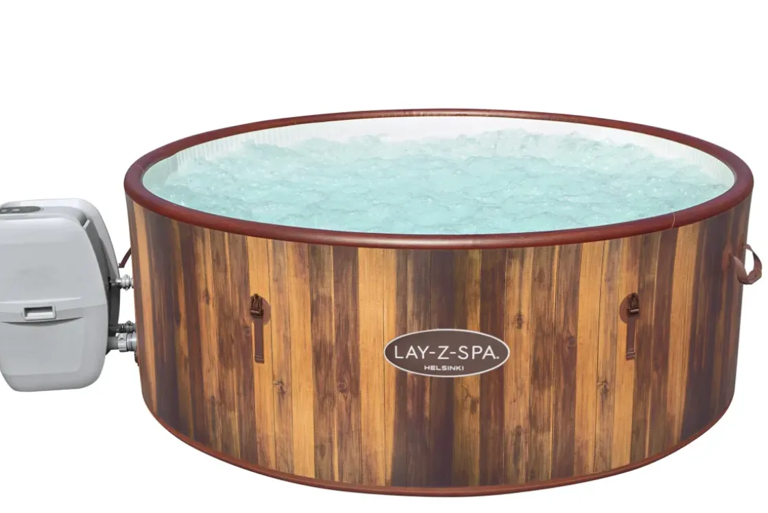 Bestway Jacuzzi Lay-Z-Spa Helsinki 60025 1123L Imitatie Hout O180X66Cm-Brico Online