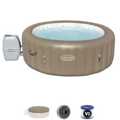 Bestway Lay-Z-Spa 60017, 916 L, 6 Personen, Rond, Bubbelmassage / Airjet, Beige, Wit-Brico Best