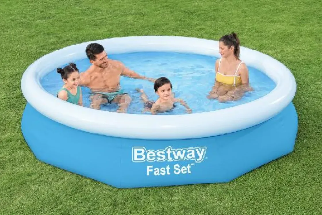 Bestway Opblaaszwembad Fast Set Rond Met Filterpomp O305X66Cm-Brico Hot