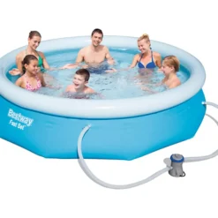 Bestway Opblaaszwembad Fast Set Rond Met Filterpomp 305X76Cm-Brico Sale