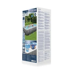 Bestway Opzetzwembad Power Steel Rechthoek Met Filterpomp O549X274X122Cm-Brico Sale