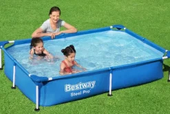 Bestway Opzetzwembad Steel Pro Rechthoek 221X150X43Cm-Brico Discount