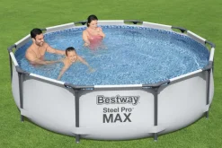 Bestway Opzetzwembad Steel Pro Max Set Rond Met Filterpomp O305X76Cm-Brico Best