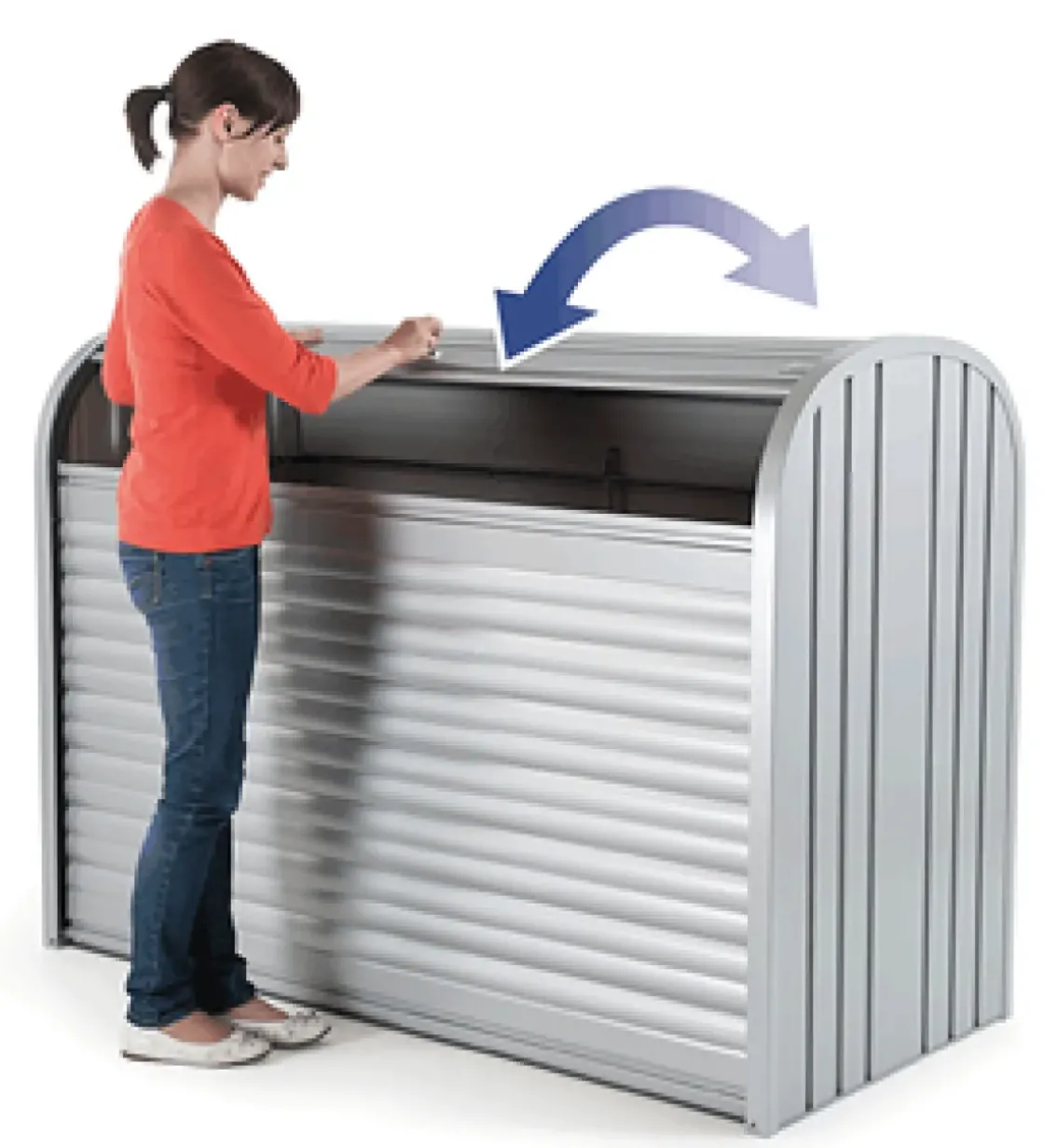 Biohort Opbergbox Storemax 160 Zilver Metallic 78X163Cm-Brico Online