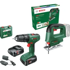 Brico Bosch Accuboormachine Met Klopfunctie + Decoupeerzaag Toolkit 18V (2 Accu'S) Discount