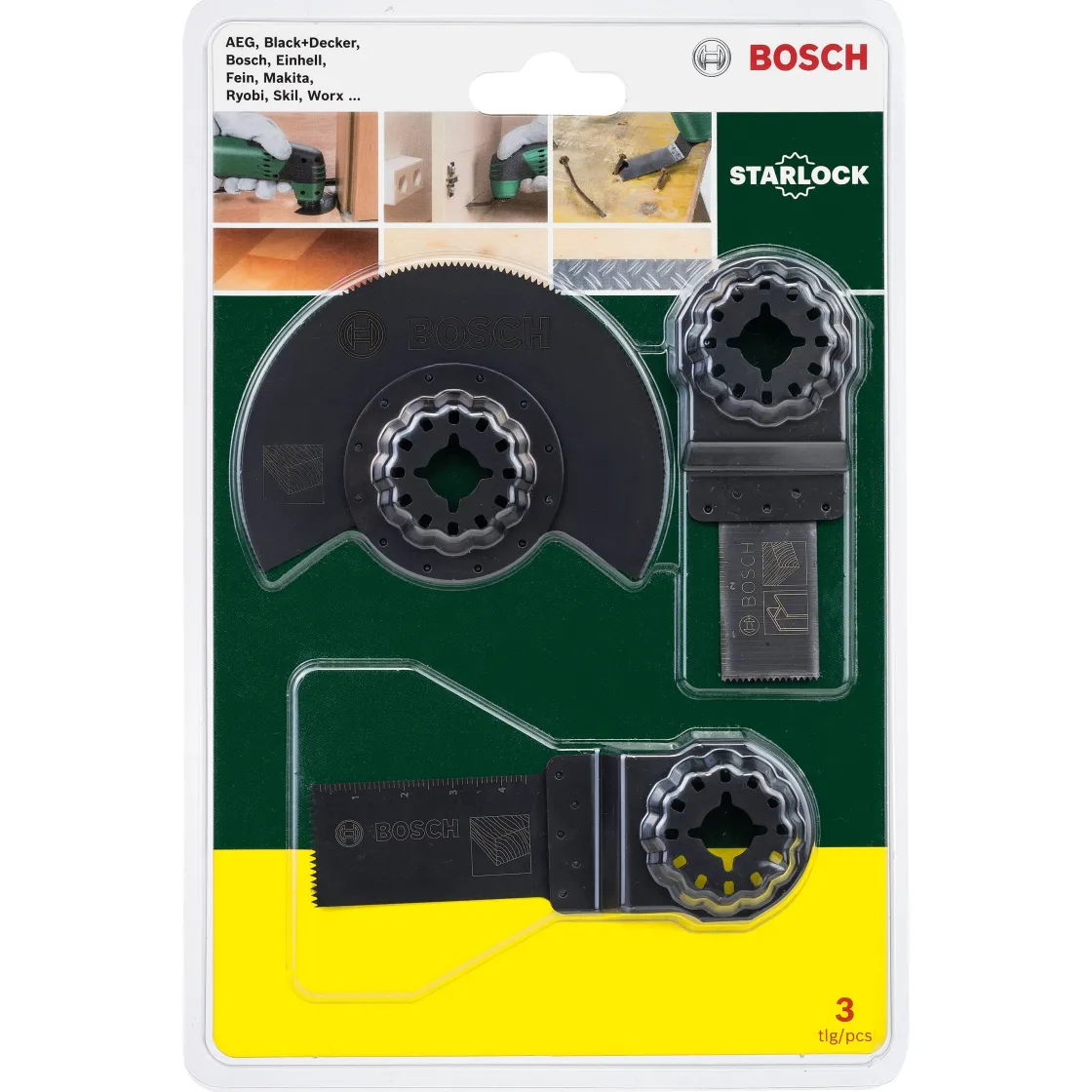 Brico Bosch Startset Voor Hout/Metaal Starlock – 3 Stuks Outlet