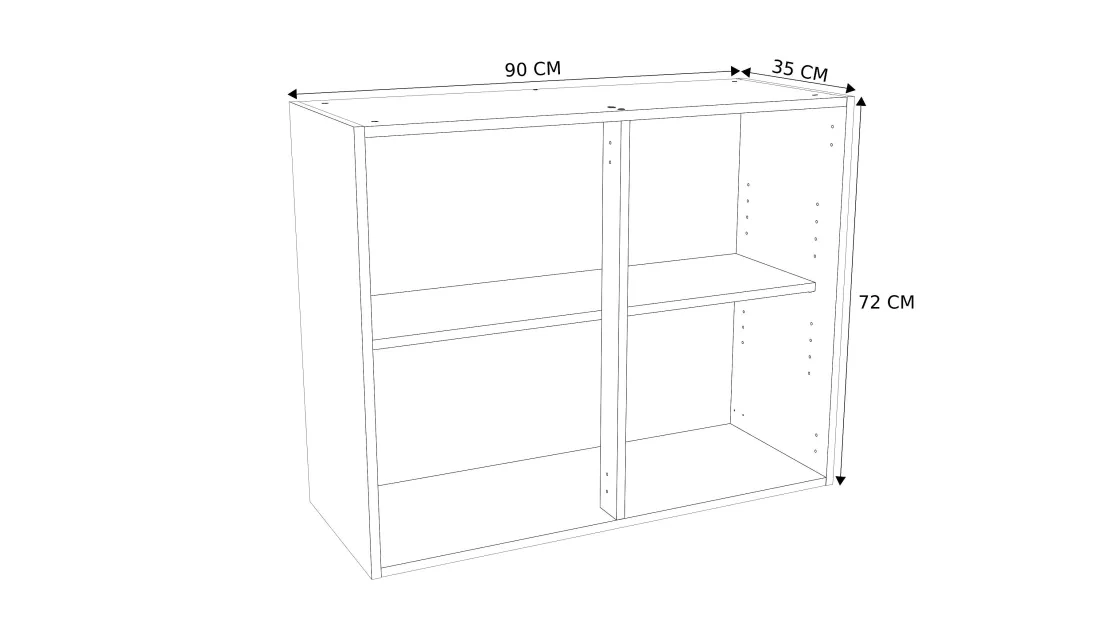 Brico Bovenkast Keuken Modulo Wit 90Cm Discount
