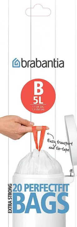Brico Brabantia Afvalzak Perfectfit B Wit 5L 20 Stuks Discount