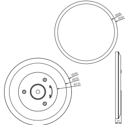 Brico Brilliant Plafondlamp Brennan Zwart 29,4Cm Warm Wit 24W Best