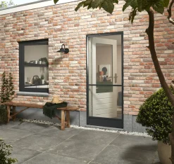 Cando Hordeur Comfort - Magnetische Hordeur - Antraciet Profiel - Grijs Gaas - 100X235Cm-Brico Hot