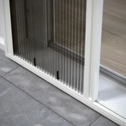 Cando Hordeur Comfort Schuifpui - Plisse Hordeur - Wit Profiel - Grijs Gaas - 150X240Cm-Brico Hot