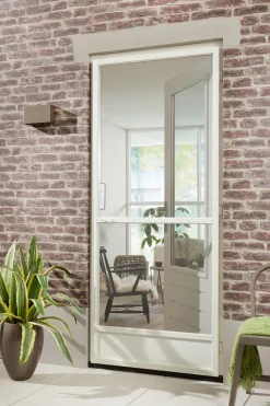 Cando Hordeur Premium - Magnetische Hordeur - Wit Profiel - Grijs Gaas - 100X235Cm-Brico Clearance