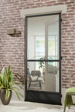 Cando Hordeur Premium - Magnetische Hordeur - Antraciet Profiel - Grijs Gaas - 100X235Cm-Brico Online