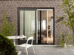 Cando Hordeur Premium D - Plisse Hordeur - Wit Profiel - Zwart Gaas - 96X206Cm-Brico Discount