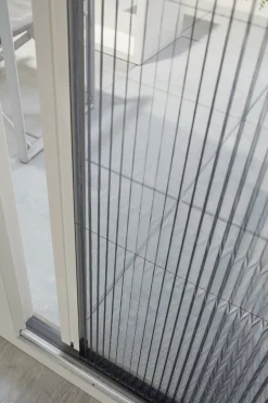 Cando Hordeur Premium L - Plisse Hordeur - Wit Profiel - Grijs Gaas - 96X230Cm-Brico Discount