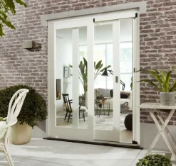 Cando Hordeur Premium L - Plisse Hordeur - Wit Profiel - Grijs Gaas - 96X230Cm-Brico Discount