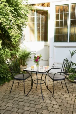 Central Park Bistrotafel Atri Zwart/Wit 60X60Cm-Brico Discount