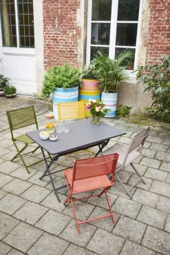 Central Park Bistrotafel Stacy Antraciet Staal 110X70Cm-Brico Sale