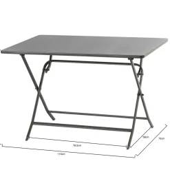 Central Park Bistrotafel Stacy Antraciet Staal 110X70Cm-Brico Sale