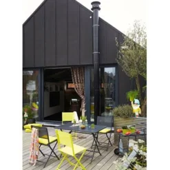 Central Park Bistrotafel Stacy Antraciet Staal 110X70Cm-Brico Sale