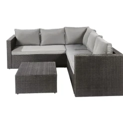 Central Park Hoekbank Loungeset Alea Grijs Staal/Wicker 3 Stuks-Brico Sale