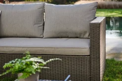 Central Park Hoekbank Loungeset Alea Grijs Staal/Wicker 3 Stuks-Brico Sale