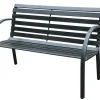 Central Park Tuinbank City 2-Zits Zwart 122X66Cm-Brico New