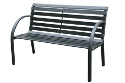 Central Park Tuinbank City 2-Zits Zwart 122X66Cm-Brico New