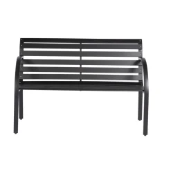 Central Park Tuinbank City Staal/Fsc Eucalyptushout Zwart 122X81,5Cm-Brico Hot