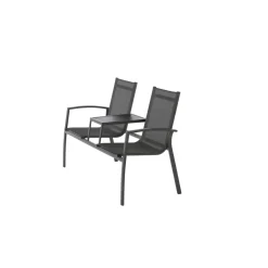 Central Park Tuinbank Nicola 2-Zits Aluminium Antraciet-Brico Discount