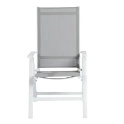Central Park Tuinstoel Anzio Stapelbaar Aluminium/Textileen Grijs-Brico Sale