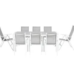 Central Park Tuinstoel Anzio Stapelbaar Aluminium/Textileen Grijs-Brico Sale